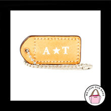 Load image into Gallery viewer, 2" Medium COACH VINTAGE Light Saddle LEATHER Key Fob Bag Charm Keychain Hang Tag