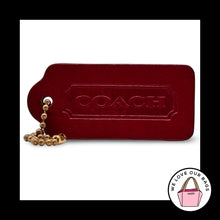 Load image into Gallery viewer, 2.25" COACH VINTAGE DOUBLE SIDED Red Leather Fob Bag Charm Keychain Hang Tag