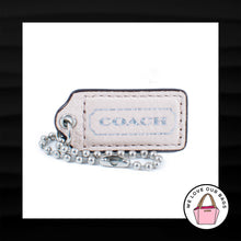 Load image into Gallery viewer, 2" Medium COACH PALE PINK LEATHER NICKEL FOB BAG CHARM KEYCHAIN HANGTAG