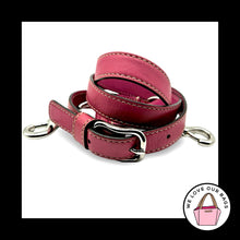 Load image into Gallery viewer, COACH BAG STRAP Pink Leather Silver Nickel Replacement Purse Crossbody Shoulder