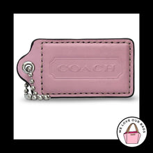 Load image into Gallery viewer, XL COACH HANGTAG 3" Pink Smooth Leather Nickel X-Large Bag Charm Keychain Fob