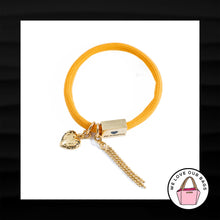 Load image into Gallery viewer, JUICY COUTURE GOLD METAL HEART CHARM HAIR TIE PONYTAIL ELASTIC STRETCH BRACELET