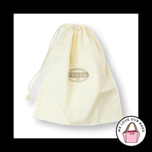 Load image into Gallery viewer, New FOSSIL Dust Bag Cream Cotton 13x15 Drawstring Cover Sleeper Storage Pouch