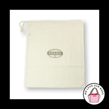 Load image into Gallery viewer, New FOSSIL Dust Bag Cream Cotton 13x15 Drawstring Cover Sleeper Storage Pouch