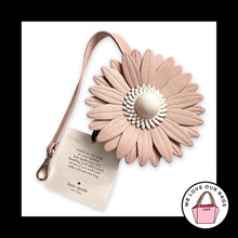 Load image into Gallery viewer, New KATE SPADE Pink Flower Blossom Leather Strap Tassel Bag Charm Hang Tag Fob