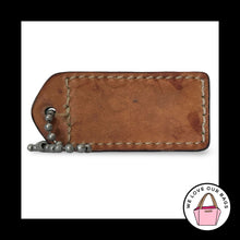 Load image into Gallery viewer, COACH Y2K VINTAGE Hang Tag 2" Cherry Red & Saddle Leather Bag Charm Keychain Fob