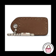 Load image into Gallery viewer, COACH Y2K VINTAGE Hang Tag 1.5" Whiskey Brown Leather Bag Charm Keychain Fob