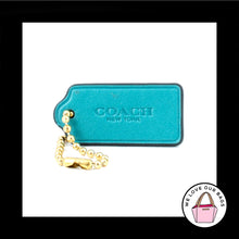 Load image into Gallery viewer, RARE COACH LUNAR New York 2021 Blue Leather Key Fob Bag Charm Keychain Hang Tag
