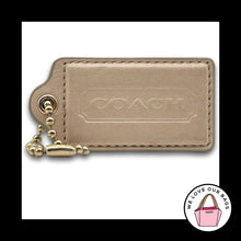 Load image into Gallery viewer, COACH HANG TAG 3" XL Bag Charm Keychain Fob Pearl Light Pink Leather Brass