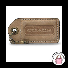 Load image into Gallery viewer, 65th COACH Y2K VINTAGE Hang Tag Natural Vachetta Leather Antique Brass Bag Charm