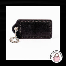 Load image into Gallery viewer, 2" COACH Saddle Brown & Black Leather Nickel Key Fob Bag Charm Keychain Hang Tag