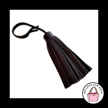 Load image into Gallery viewer, COACH LEGACY Dark Purple Leather Tassel Strap Bag Charm Hang Tag Keychain Fob