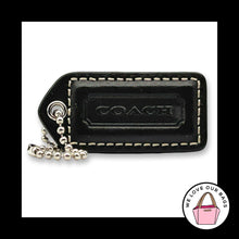 Load image into Gallery viewer, COACH Y2K VINTAGE Hang Tag 2" Dark Brown Leather Bag Charm Keychain Fob Medium