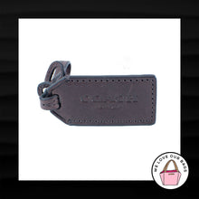 Load image into Gallery viewer, COACH NEW YORK DARK BROWN LEATHER HANG TAG on STRAP LOOP FOB BAG CHARM KEYCHAIN