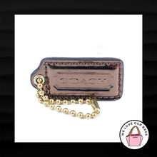 Load image into Gallery viewer, 2" Medium COACH BRONZE MIRRORED LEATHER BRASS FOB BAG CHARM KEYCHAIN HANG TAG