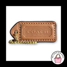 Load image into Gallery viewer, COACH Y2K VINTAGE Hang Tag 2" Saddle Brown Leather Bag Charm Keychain Fob Brass