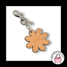 Load image into Gallery viewer, VINTAGE Y2K COACH Daisy Patchwork Denim Keychain Leather Fob Bag Charm Hang Tag
