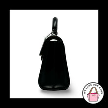 Load image into Gallery viewer, COACH ELIZA Top Handle Bag Satchel Black Smooth Leather Gunmetal CT852