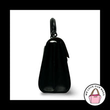 Load image into Gallery viewer, COACH ELIZA Top Handle Bag Satchel Black Smooth Leather Gunmetal CT852