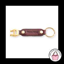 Load image into Gallery viewer, Y2K Vintage ETIENNE AIGNER Keychain Gold Brass Brown Leather Bag Charm Tag Fob