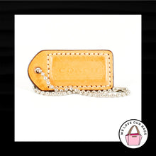 Load image into Gallery viewer, 2" Medium COACH VINTAGE Light Saddle LEATHER Key Fob Bag Charm Keychain Hang Tag