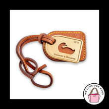 Load image into Gallery viewer, VINTAGE Y2K DOONEY & BOURKE Bag Charm Hang Tag Brass Cutout Duck Brown Leather