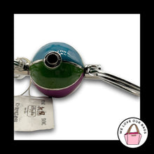 Load image into Gallery viewer, NWT COACH Beach Ball Valet Keychain Legacy Stripe Fob Bag Charm Hang Tag 93160
