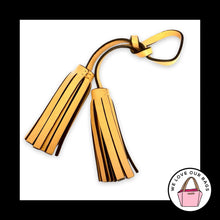 Load image into Gallery viewer, COACH LEGACY Yellow Leather Double Tassel Strap Bag Charm Hang Tag Keychain Fob