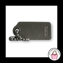 Load image into Gallery viewer, VINTAGE Y2K COACH 1.25" Brushed Silver Nickel Metal Bag Charm Keychain Hang Tag