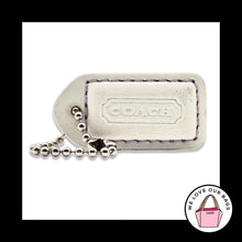Load image into Gallery viewer, 1.5" Y2K VINTAGE COACH White & Purple Leather Fob Bag Charm Keychain Hang Tag