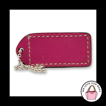 Load image into Gallery viewer, COACH Y2K VINTAGE Hang Tag Bag 2" Charm Keychain Fob Saddle Brown & Pink Leather