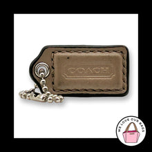 Load image into Gallery viewer, COACH HANG TAG 1.5" Taupe Light Brown Bag Charm Keychain Fob Leather Small