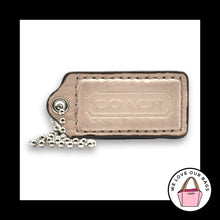 Load image into Gallery viewer, COACH HANG TAG 2" Bag Charm Keychain Fob Light Pale Pink Leather Nickel Medium