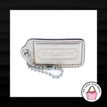 Load image into Gallery viewer, 2.5" COACH LIGHT GOLD METALLIC LEATHER NICKEL KEYFOB BAG CHARM KEYCHAIN HANG TAG