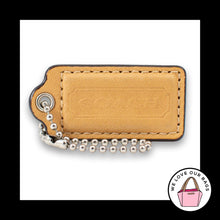 Load image into Gallery viewer, COACH HANG TAG 2" Bag Charm Keychain Fob Light Saddle Brown Leather Nickel