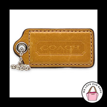 Load image into Gallery viewer, COACH HANG TAG 2.5" Honey Brown Smooth Leather Bag Charm Keychain Fob Large