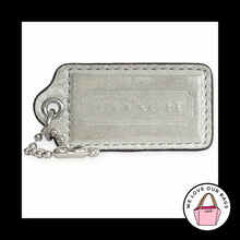 Load image into Gallery viewer, Rare COACH POPPY GLAM Hang Tag 2.5" Shimmer Leather Bag Charm Keychain Fob Large