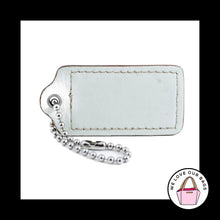 Load image into Gallery viewer, 2.5" Large COACH SADDLE BROWN Leather Nickel Key Fob Bag Charm Keychain Hang Tag