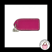 Load image into Gallery viewer, 2" VINTAGE COACH Natural & Pink Leather Nickel Fob Bag Charm Keychain Hang Tag