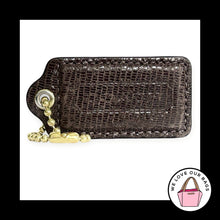 Load image into Gallery viewer, Rare COACH POPPY GLAM Hang Tag 2.5" Shimmer Leather Bag Charm Keychain Fob Large