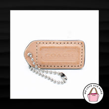 Load image into Gallery viewer, 2" Medium COACH BEECHWOOD NUDE TAN LEATHER KEY FOB BAG CHARM KEYCHAIN HANG TAG