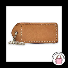 Load image into Gallery viewer, COACH Y2K VINTAGE Hang Tag 2" Red Saddle Leather Bag Charm Keychain Fob Medium