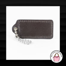 Load image into Gallery viewer, 2.25" Medium COACH SADDLE BROWN LEATHER NICKEL FOB BAG CHARM KEYCHAIN HANG TAG
