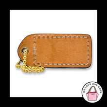 Load image into Gallery viewer, COACH Y2K VINTAGE Hang Tag 2" Dark Brown Leather Bag Charm Keychain Fob Brass