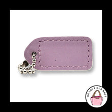Load image into Gallery viewer, COACH Y2K VINTAGE Hang Tag Bag 1.5" Charm Keychain Fob White Purple Leather