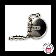 Load image into Gallery viewer, COACH Y2K VINTAGE Round Disc Bag Charm Hang Tag Keychain Fob Silver Nickel Metal