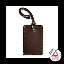 Load image into Gallery viewer, Y2K VINTAGE COACH Luggage ID Brown Leather Brass Bag Charm Keychain Hang Tag Fob