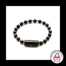 Load image into Gallery viewer, New COACH 4" BALL CHAIN Gunmetal Metal Gray Bag Hang Tag Charm Embossed 2.4mm
