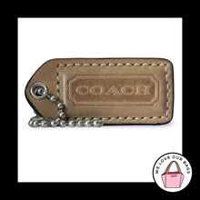 Load image into Gallery viewer, COACH Y2K VINTAGE Hang Tag 2" Camel Brown Leather Bag Charm Keychain Fob Medium