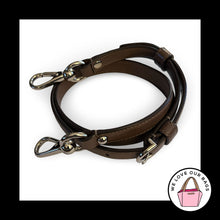 Load image into Gallery viewer, COACH BAG STRAP Brown Taupe Leather Replacement Purse Shoulder Silver Metal
